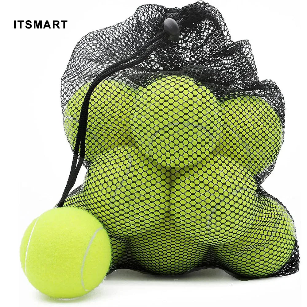 Lot de 6 ou 12 Balles de Tennis – Haute Élasticié avec Sac en Filet