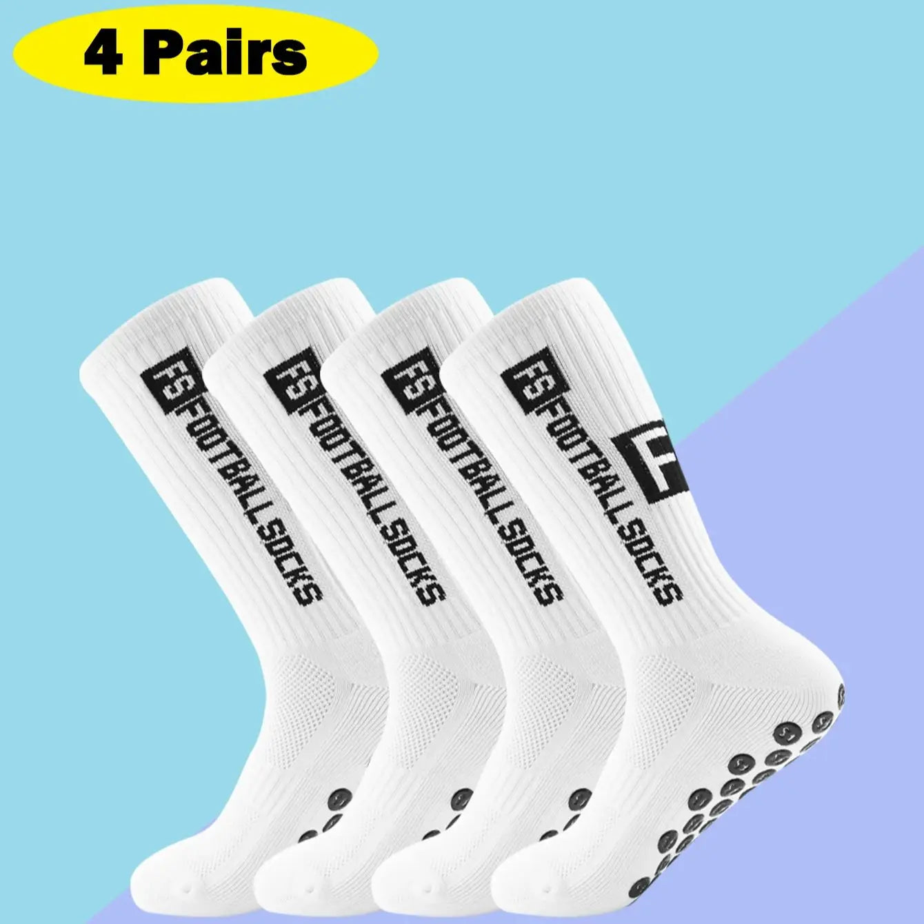 Lot de 4 paires – Chaussettes de sport antidérapantes