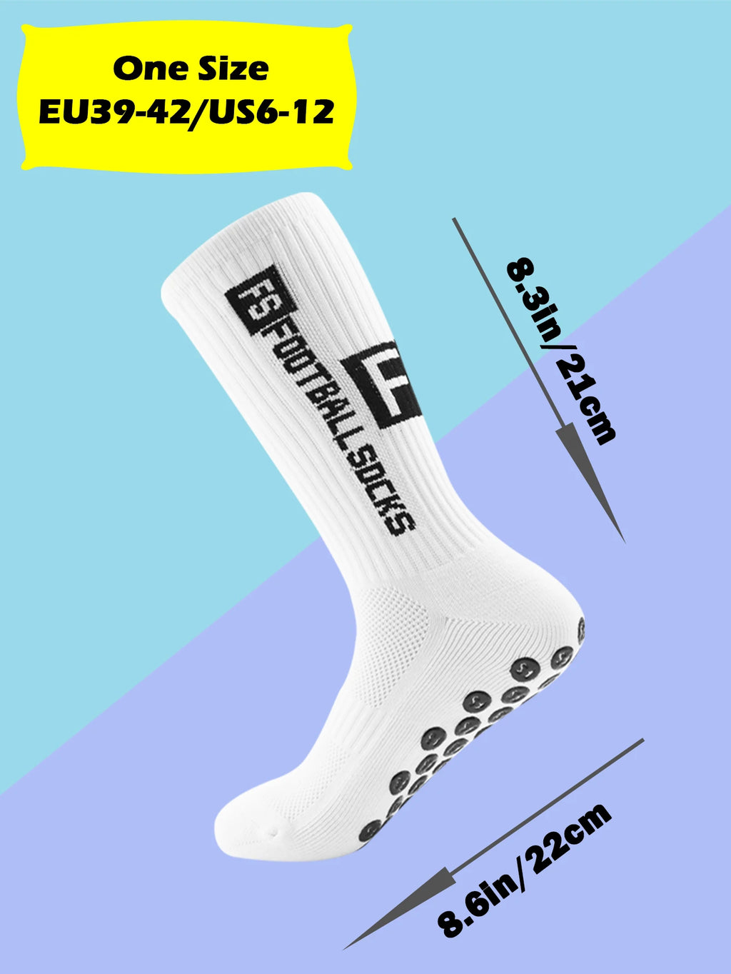 Lot de 4 paires – Chaussettes de sport antidérapantes